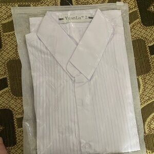 📦 NEW in Package – YuanLu Boys’ Tuxedo Dress Shirt – White –(Youth)